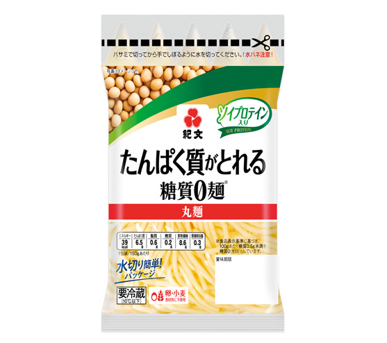 たんぱく質がとれる糖質0麺 丸麺