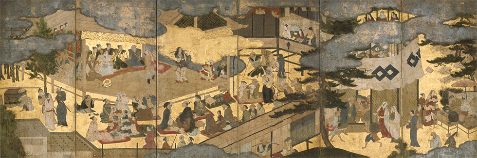 『阿国歌舞伎図屏風』（京都国立博物館　蔵）桃山時代　17世紀初期