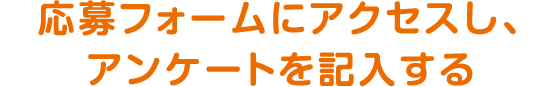 応募フォームにアクセスし、アンケートを記入する